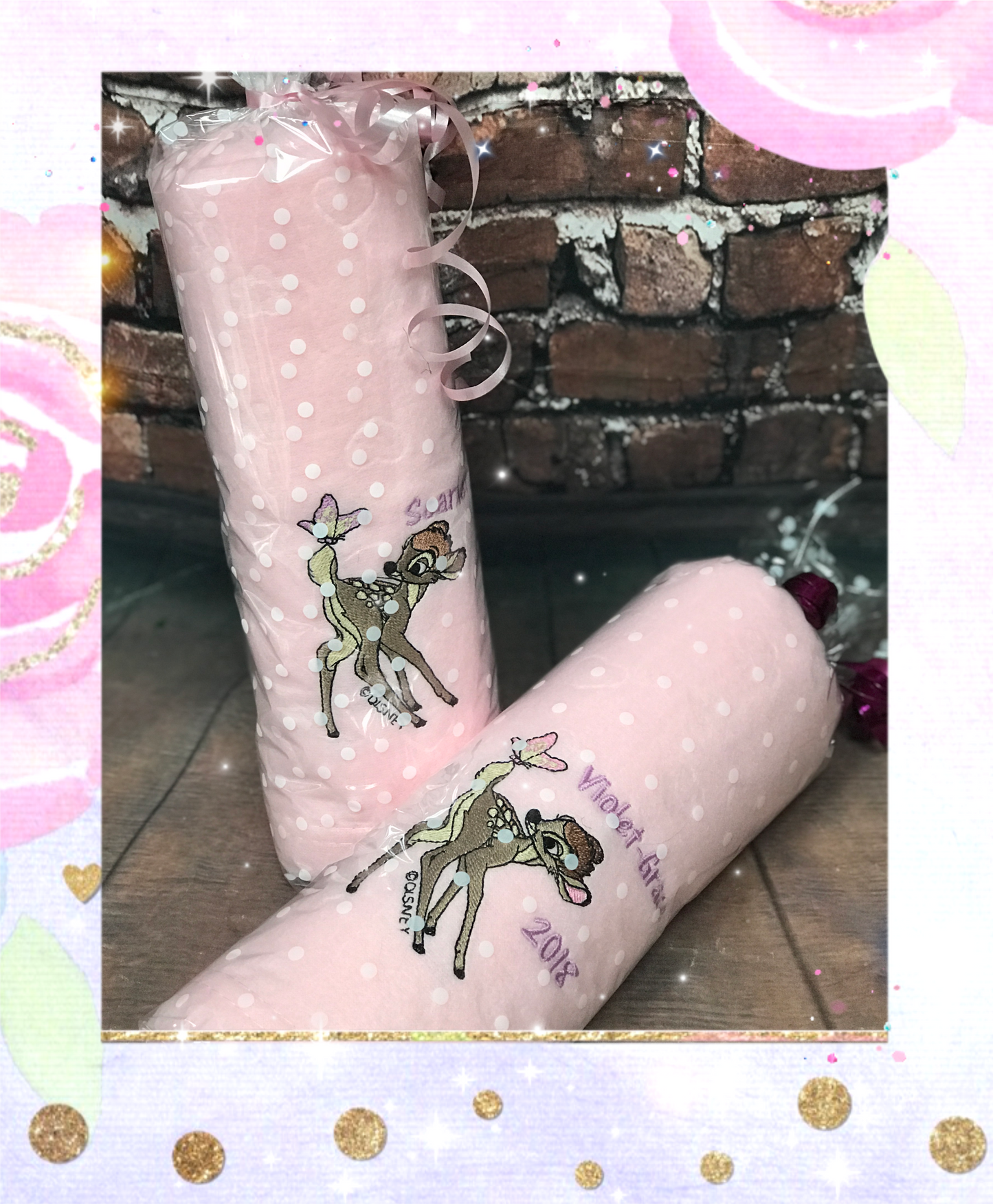 Personalised Fleece Bambi Baby Blanket – 100cm x 70cm