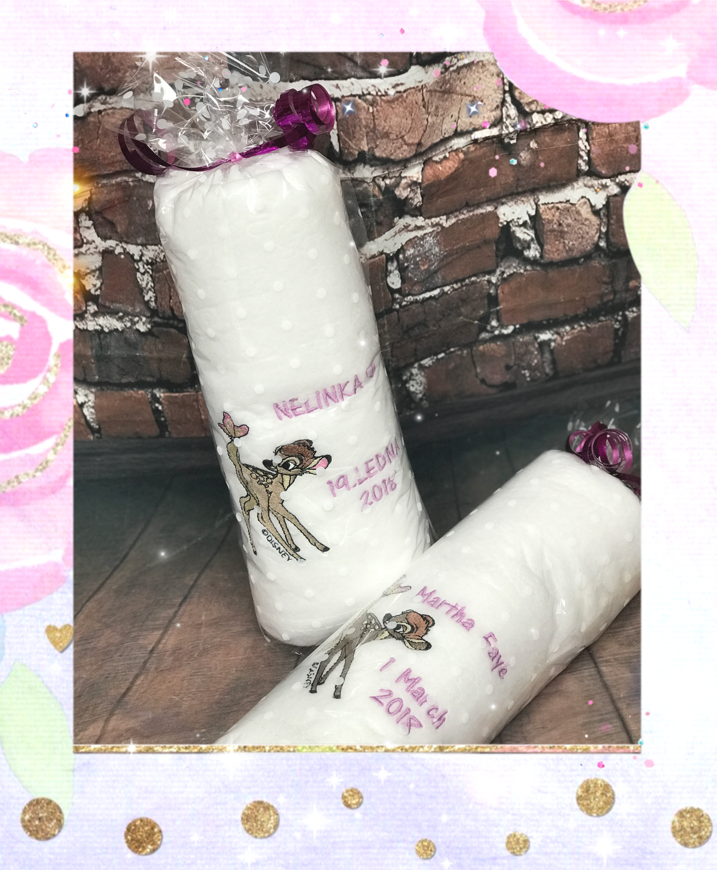 Personalised Fleece Bambi Baby Blanket – 100cm x 70cm