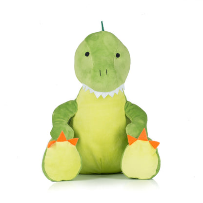 Personalised Embroidered Green Dinosaur Teddy
