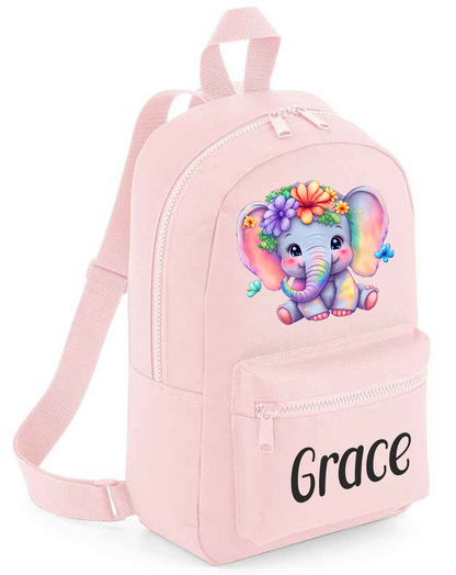 Personalised Elephant Backpack with Name - Holiday, Nursery, School Bag