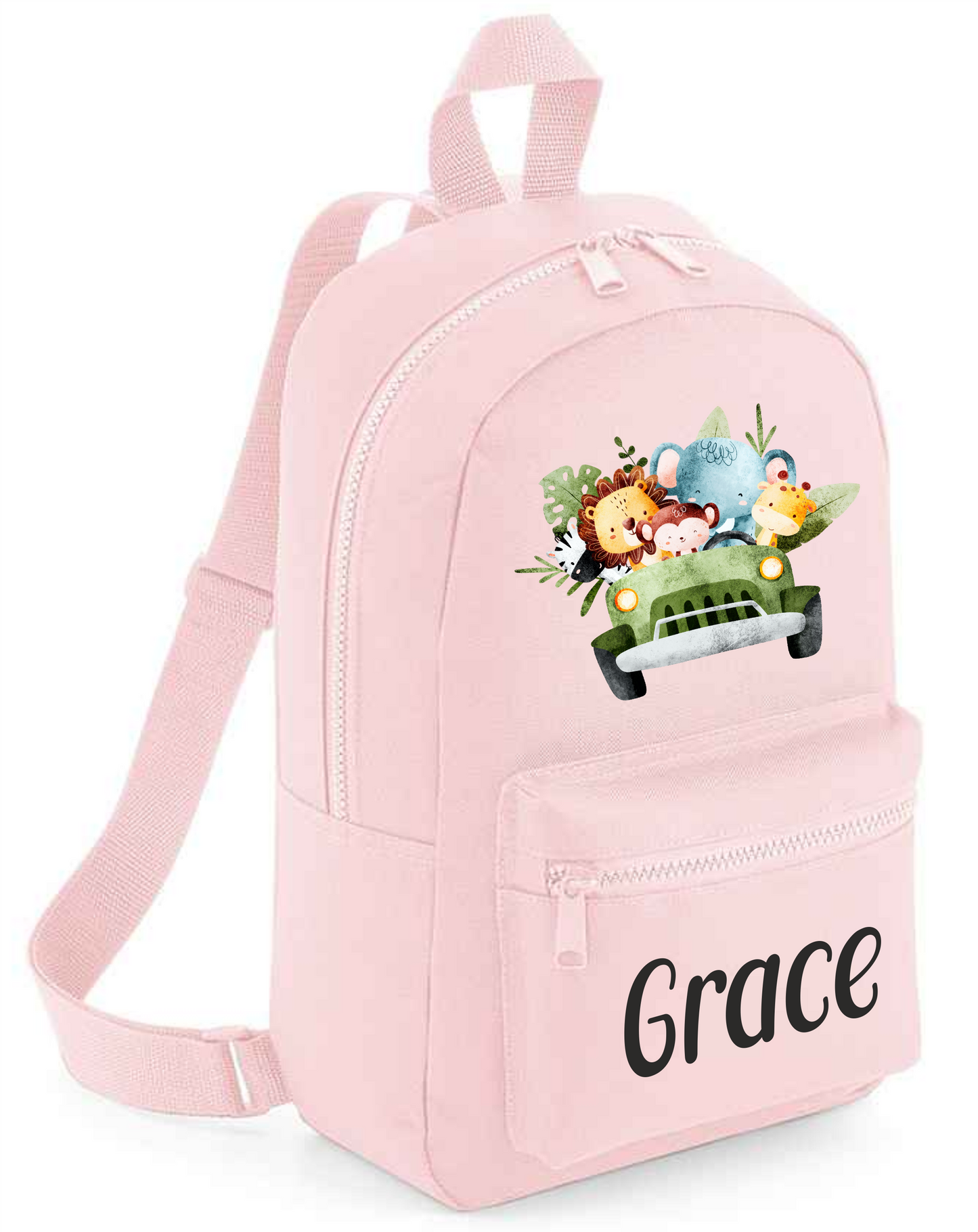 Personalised Safari Backpack with Name - Holiday, Nursery, School Bag