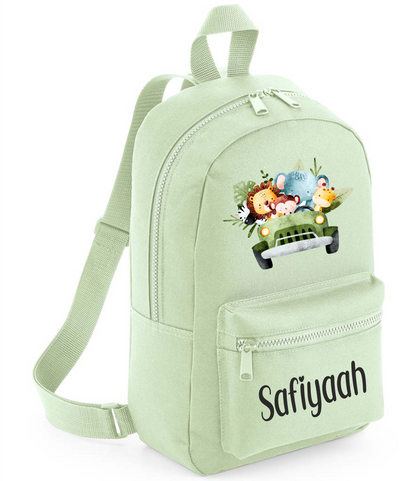 Personalised Safari Backpack with Name - Holiday, Nursery, School Bag